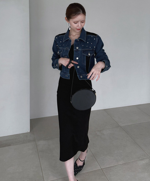 ROYAL PARTY（ロイヤルパーティー）の「liberty デニムコンパクトジャケット（デニムジャケット・レディース・インディゴブルー/ブルー・FREE）」の6枚目の写真