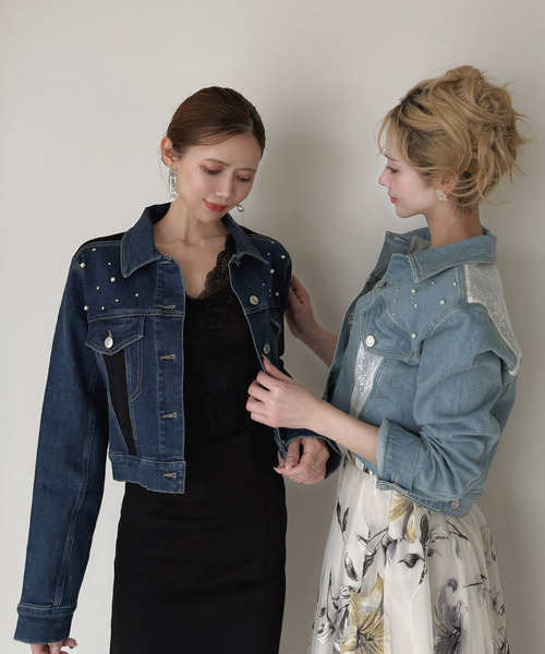 ROYAL PARTY（ロイヤルパーティー）の「liberty デニムコンパクトジャケット（デニムジャケット・レディース・インディゴブルー/ブルー・FREE）」の8枚目の写真