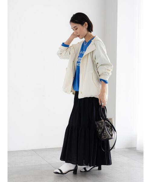 Te chichi（テチチ）の「コットンボイルティアードスカート《2026 spring catalog item》（スカート・レディース・ブラック/オフホワイト/グリーン・F）」の20枚目の写真