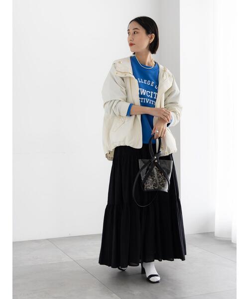 Te chichi（テチチ）の「コットンボイルティアードスカート《2026 spring catalog item》（スカート・レディース・ブラック/オフホワイト/グリーン・F）」の21枚目の写真