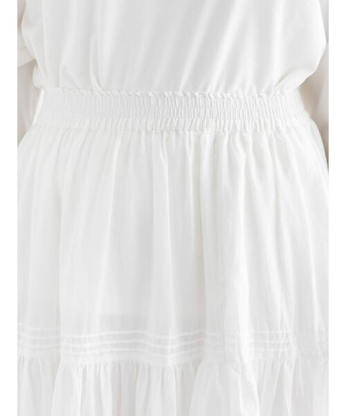 Te chichi（テチチ）の「コットンボイルティアードスカート《2026 spring catalog item》（スカート・レディース・ブラック/オフホワイト/グリーン・F）」の6枚目の写真