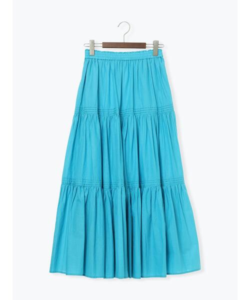 Te chichi（テチチ）の「コットンボイルティアードスカート《2026 spring catalog item》（スカート・レディース・ブラック/オフホワイト/グリーン・F）」の8枚目の写真