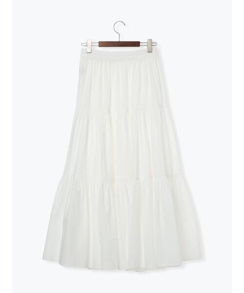 Te chichi（テチチ）の「コットンボイルティアードスカート《2026 spring catalog item》（スカート・レディース・ブラック/オフホワイト/グリーン・F）」の10枚目の写真