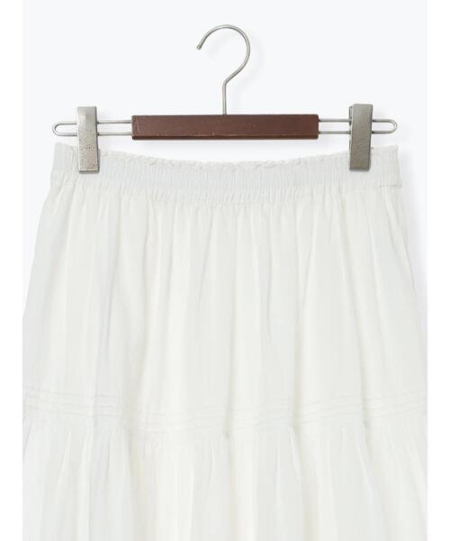 Te chichi（テチチ）の「コットンボイルティアードスカート《2026 spring catalog item》（スカート・レディース・ブラック/オフホワイト/グリーン・F）」の11枚目の写真