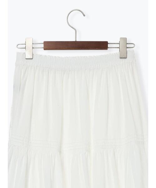 Te chichi（テチチ）の「コットンボイルティアードスカート《2026 spring catalog item》（スカート・レディース・ブラック/オフホワイト/グリーン・F）」の14枚目の写真