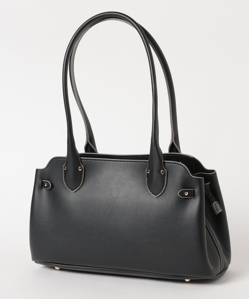 mysty woman（ミスティウーマン）の「ソフトスクエアBAG 681247（ショルダーバッグ・レディース・ブラック/アイボリー・FREE）」の15枚目の写真