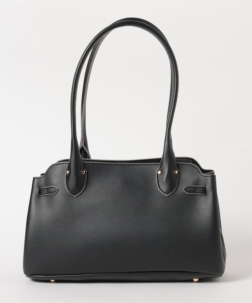 mysty woman（ミスティウーマン）の「ソフトスクエアBAG 681247（ショルダーバッグ・レディース・ブラック/アイボリー・FREE）」の12枚目の写真