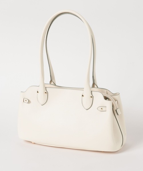 mysty woman（ミスティウーマン）の「ソフトスクエアBAG 681247（ショルダーバッグ・レディース・ブラック/アイボリー・FREE）」の5枚目の写真