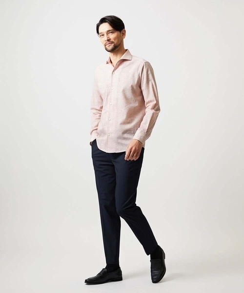 MICHEL KLEIN HOMME (ミッシェルクランオム)の「コットンウェーブ長袖シャツ(シャツ/ブラウス・メンズ・ライトブルー/ネイビー/ピンク・MEDIUM/LARGE/X-LARGE)」の21枚目の写真