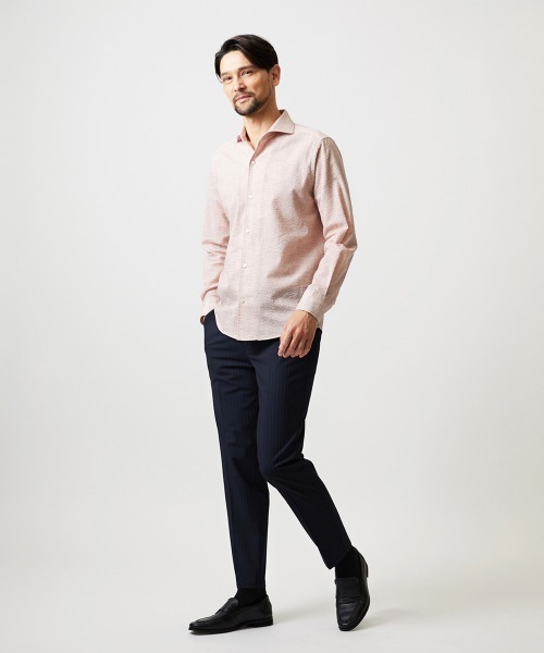 MICHEL KLEIN HOMME (ミッシェルクランオム)の「コットンウェーブ長袖シャツ(シャツ/ブラウス・メンズ・ライトブルー/ネイビー/ピンク・MEDIUM/LARGE/X-LARGE)」の19枚目の写真
