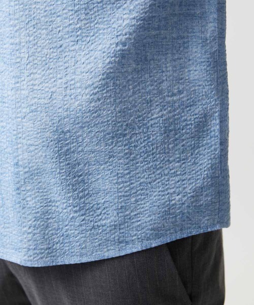MICHEL KLEIN HOMME (ミッシェルクランオム)の「コットンウェーブ長袖シャツ(シャツ/ブラウス・メンズ・ライトブルー/ネイビー/ピンク・MEDIUM/LARGE/X-LARGE)」の12枚目の写真