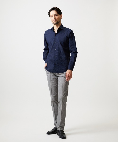 MICHEL KLEIN HOMME (ミッシェルクランオム)の「コットンウェーブ長袖シャツ(シャツ/ブラウス・メンズ・ライトブルー/ネイビー/ピンク・MEDIUM/LARGE/X-LARGE)」の16枚目の写真