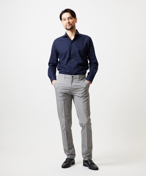 MICHEL KLEIN HOMME (ミッシェルクランオム)の「コットンウェーブ長袖シャツ(シャツ/ブラウス・メンズ・ライトブルー/ネイビー/ピンク・MEDIUM/LARGE/X-LARGE)」の17枚目の写真