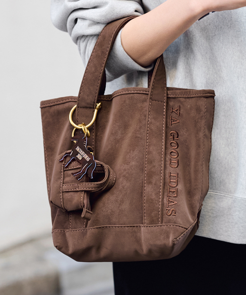 FRAMeWORK（フレームワーク）の「≪追加≫YA GOOD IDEAS GOOD NEWS BIG&MINI トート S 3（トートバッグ・レディース・モカ/ブラウン・FREE）」の6枚目の写真