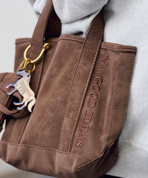 FRAMeWORK（フレームワーク）の「≪追加≫YA GOOD IDEAS GOOD NEWS BIG&MINI トート S 3（トートバッグ・レディース・モカ/ブラウン・FREE）」の7枚目の写真