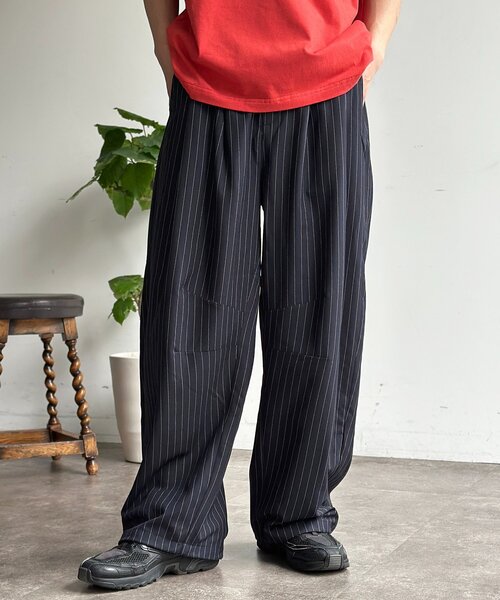 CPCM(シーピーシーエム)の「ヘリンボーンバレルイージースラックス(その他パンツ・メンズ・ブラック/グレー/チャコールグレー/ネイビー・MEDIUM/LARGE)」の4枚目の写真