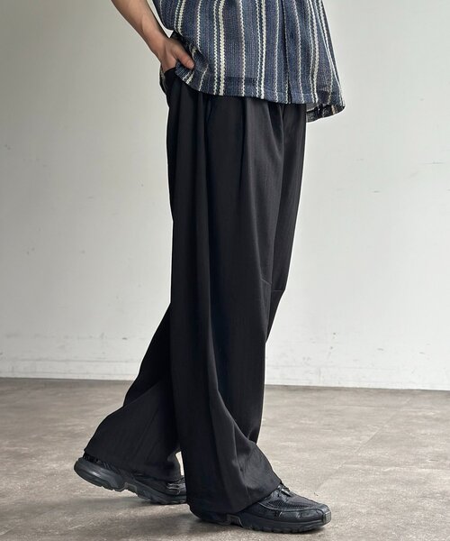 CPCM(シーピーシーエム)の「ヘリンボーンバレルイージースラックス(その他パンツ・メンズ・ブラック/グレー/チャコールグレー/ネイビー・MEDIUM/LARGE)」の10枚目の写真