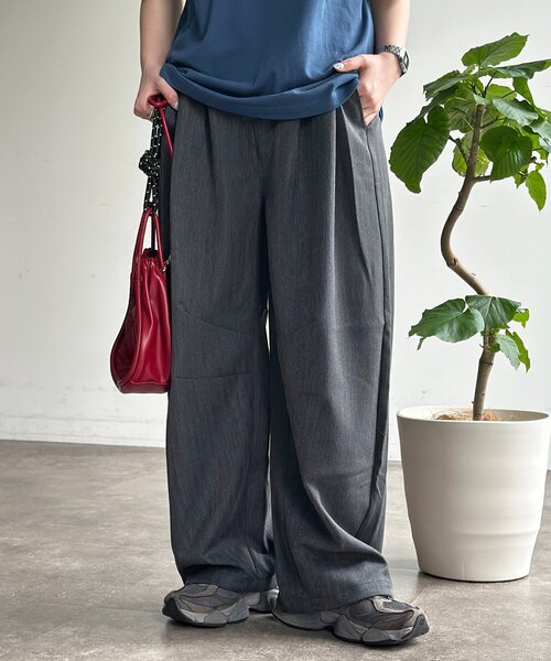 CPCM(シーピーシーエム)の「ヘリンボーンバレルイージースラックス(その他パンツ・メンズ・ブラック/グレー/チャコールグレー/ネイビー・MEDIUM/LARGE)」の11枚目の写真