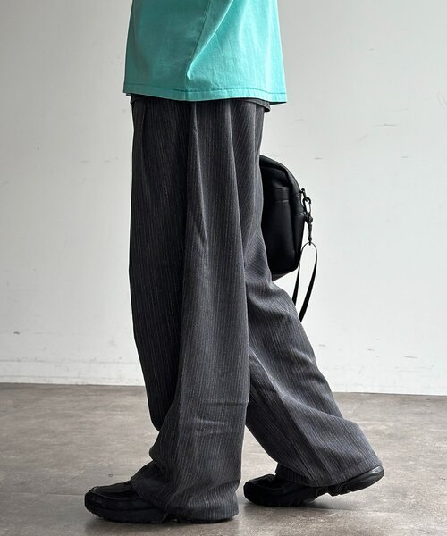 CPCM(シーピーシーエム)の「ヘリンボーンバレルイージースラックス(その他パンツ・メンズ・ブラック/グレー/チャコールグレー/ネイビー・MEDIUM/LARGE)」の16枚目の写真