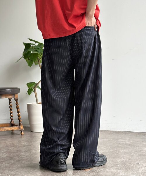 CPCM(シーピーシーエム)の「ヘリンボーンバレルイージースラックス(その他パンツ・メンズ・ブラック/グレー/チャコールグレー/ネイビー・MEDIUM/LARGE)」の5枚目の写真