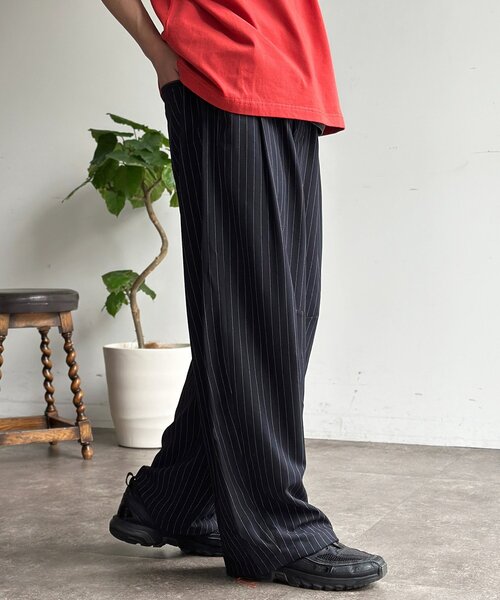CPCM(シーピーシーエム)の「ヘリンボーンバレルイージースラックス(その他パンツ・メンズ・ブラック/グレー/チャコールグレー/ネイビー・MEDIUM/LARGE)」の6枚目の写真