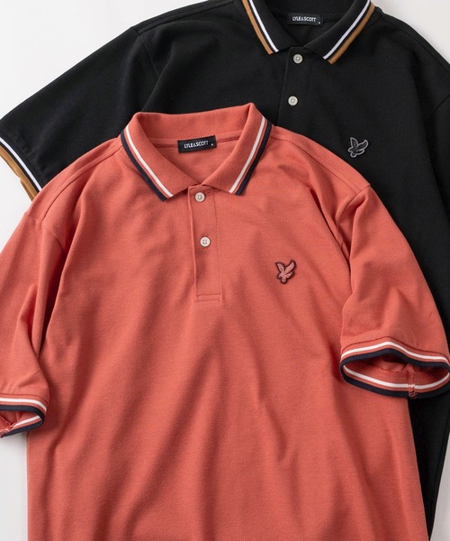 LYLE&SCOTT（ライルアンドスコット）の「【71】【LYLE & SCOTT/ライル&スコット】ワンポイント刺繍 鹿の子 リブライン ポロシャツ（ポロシャツ・メンズ・グレー/ブラック/グリーン/ホワイト/ネイビー/ピンク・M/XL/L）」の6枚目の写真