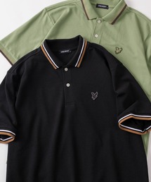 【71】【LYLE & SCOTT/ライル&スコット】ワンポイント刺繍 鹿の子 リブライン ポロシャツ