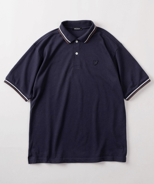 LYLE&SCOTT（ライルアンドスコット）の「【71】【LYLE & SCOTT/ライル&スコット】ワンポイント刺繍 鹿の子 リブライン ポロシャツ（ポロシャツ・メンズ・グレー/ブラック/グリーン/ホワイト/ネイビー/ピンク・M/XL/L）」の7枚目の写真