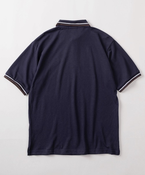 LYLE&SCOTT（ライルアンドスコット）の「【71】【LYLE & SCOTT/ライル&スコット】ワンポイント刺繍 鹿の子 リブライン ポロシャツ（ポロシャツ・メンズ・グレー/ブラック/グリーン/ホワイト/ネイビー/ピンク・M/XL/L）」の8枚目の写真