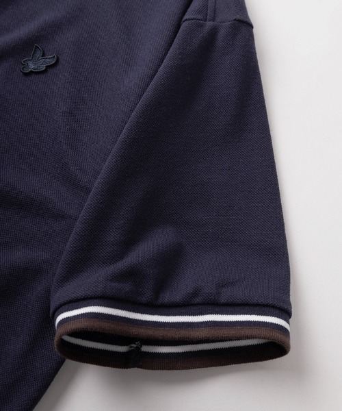 LYLE&SCOTT（ライルアンドスコット）の「【71】【LYLE & SCOTT/ライル&スコット】ワンポイント刺繍 鹿の子 リブライン ポロシャツ（ポロシャツ・メンズ・グレー/ブラック/グリーン/ホワイト/ネイビー/ピンク・M/XL/L）」の17枚目の写真