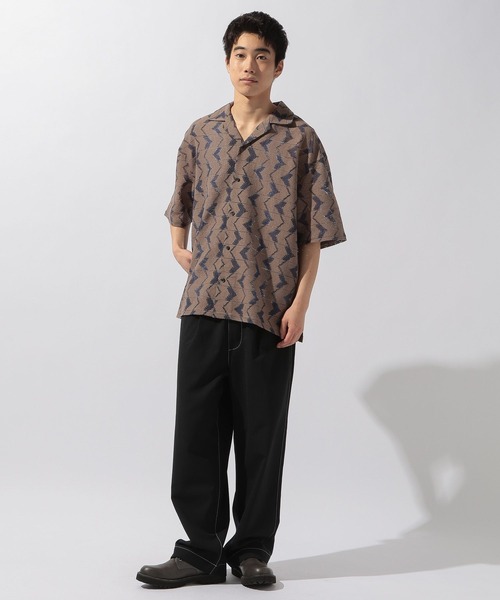 niko and...(ニコアンド)の「透かし柄シャツ(シャツ/ブラウス・メンズ・ライトブルー/アイボリー/ブラウン/ベージュ・MEDIUM/LARGE)」の11枚目の写真