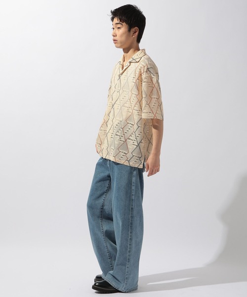 niko and...(ニコアンド)の「透かし柄シャツ(シャツ/ブラウス・メンズ・ライトブルー/アイボリー/ブラウン/ベージュ・MEDIUM/LARGE)」の18枚目の写真