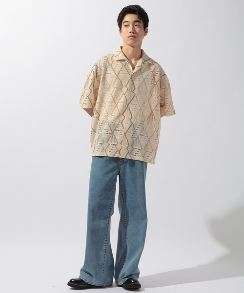 niko and...(ニコアンド)の「透かし柄シャツ(シャツ/ブラウス・メンズ・ライトブルー/アイボリー/ブラウン/ベージュ・MEDIUM/LARGE)」の19枚目の写真