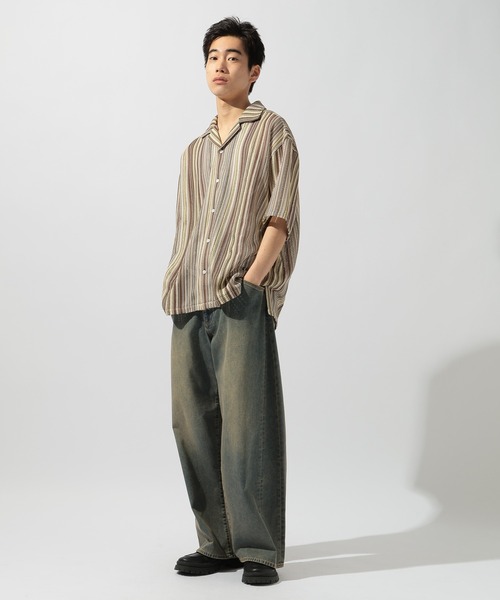 niko and...(ニコアンド)の「透かし柄シャツ(シャツ/ブラウス・メンズ・ライトブルー/アイボリー/ブラウン/ベージュ・MEDIUM/LARGE)」の15枚目の写真