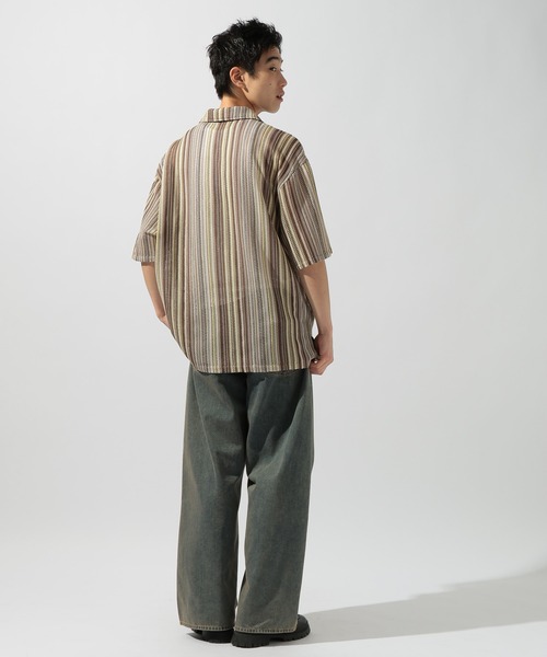 niko and...(ニコアンド)の「透かし柄シャツ(シャツ/ブラウス・メンズ・ライトブルー/アイボリー/ブラウン/ベージュ・MEDIUM/LARGE)」の16枚目の写真