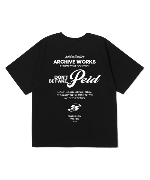 PEID(ペイド)の「PDフェイク半袖Tシャツブラック(Tシャツ/カットソー・レディース・ブラック・2/3/4/5/6/1)」の1枚目の写真