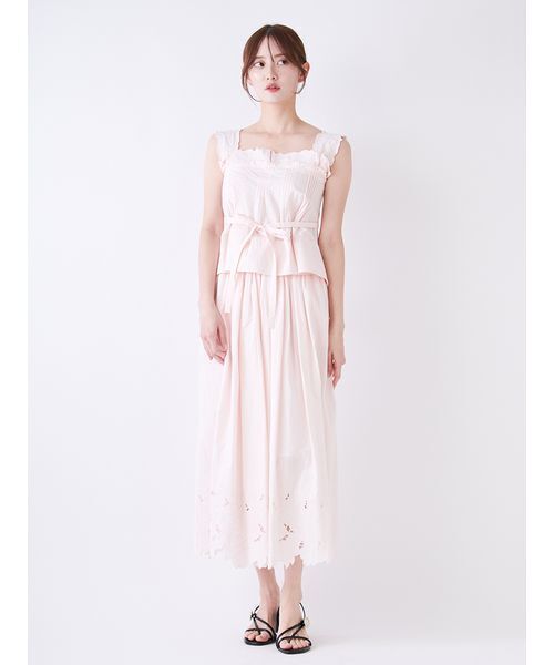 SNIDEL(スナイデル)の「エンブロイダリートップス(シャツ/ブラウス・レディース・ネイビー/ピンク/ホワイト・F)」の6枚目の写真