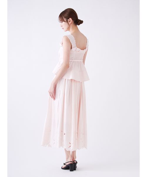 SNIDEL(スナイデル)の「エンブロイダリートップス(シャツ/ブラウス・レディース・ネイビー/ピンク/ホワイト・F)」の7枚目の写真