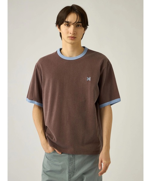 Mc McGREGOR(エムシーマックレガー)の「【Mc McGREGOR】クルーネック リンガー オーバーサイズ Tシャツ(Tシャツ/カットソー・メンズ・ブラウン/ダークグレー/ブルー系その他2・M/L)」の2枚目の写真