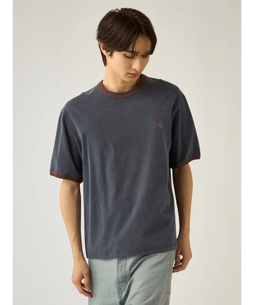 Mc McGREGOR(エムシーマックレガー)の「【Mc McGREGOR】クルーネック リンガー オーバーサイズ Tシャツ(Tシャツ/カットソー・メンズ・ブラウン/ダークグレー/ブルー系その他2・M/L)」の1枚目の写真