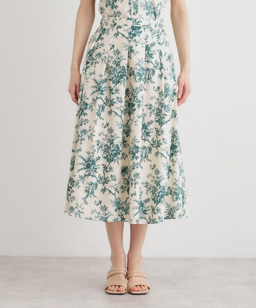 LAURA ASHLEY(ローラアシュレイ)の「【洗える/コットン100%/ウエストゴム/3colors】ウォールド ガーデン柄スカート(スカート・レディース・ブルー系/ダークグリーン系/ネイビー系・38/40)」の19枚目の写真