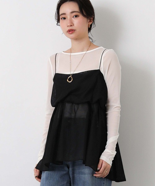Gready Brilliant(グレディブリリアン)の「メッシュネジリキャミ(シャツ/ブラウス・レディース・ブラック/ベージュ・38)」の7枚目の写真