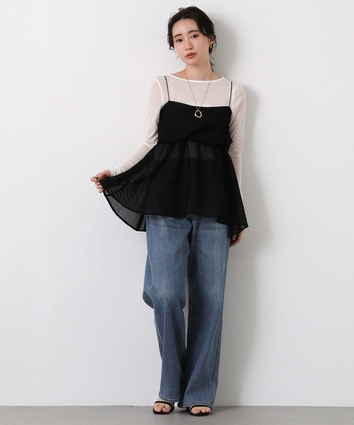 Gready Brilliant(グレディブリリアン)の「メッシュネジリキャミ(シャツ/ブラウス・レディース・ブラック/ベージュ・38)」の6枚目の写真