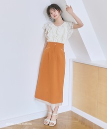 2026春夏新作 裾シアータイトスカート