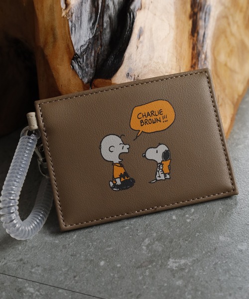 FUNALIVE（ファンアライブ）の「SNOOPY スヌーピー シングルパスケース 合皮（パスケース・レディース・オレンジ/グリーン・FREE）」の3枚目の写真