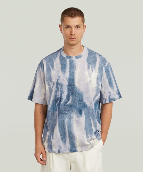G-STAR(ジースター)の「【Safari Online掲載】Allover Loose T-Shirt/デニムフレームルーズTシャツ(Tシャツ/カットソー・メンズ・グレー系その他/ブルー系その他・X-SMALL/SMALL/MEDIUM/LARGE/X-LARGE)」の1枚目の写真
