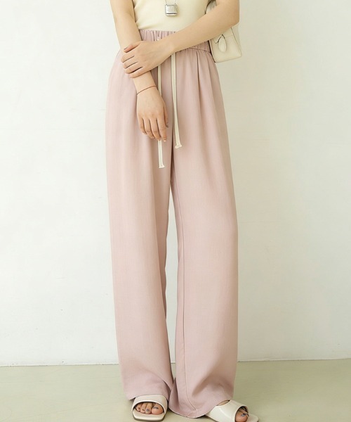 ONEP STAR（ワンピスター）の「シンプルワイドパンツ（その他パンツ・レディース・グレイッシュブルー/ベージュ/ライトベージュ/ブラック/ピンク・LARGE/MEDIUM）」の13枚目の写真