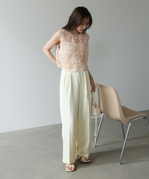 Bab(バブ)の「【サイズ展開あり】ツータックセンタープレススラックス(スラックス・レディース・ピンク/モカ/イエロー・M/S)」の19枚目の写真