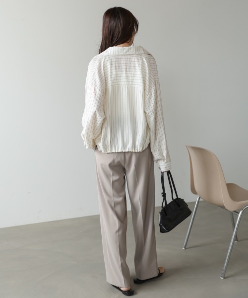 Bab(バブ)の「【サイズ展開あり】ツータックセンタープレススラックス(スラックス・レディース・ピンク/モカ/イエロー・M/S)」の7枚目の写真