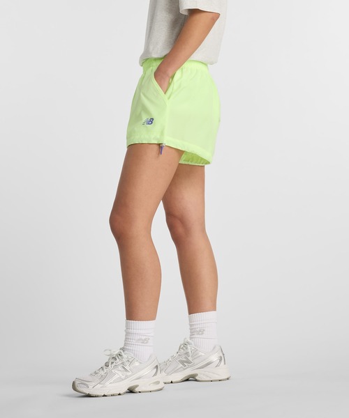 NEW BALANCE(ニューバランス)の「Tracksideウーブンショーツ(その他パンツ・レディース・ブラック/レモンイエロー・SMALL/MEDIUM/LARGE/X-LARGE)」の7枚目の写真